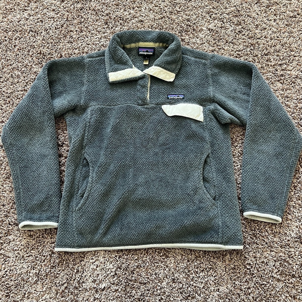 Patagonia Retool Snap T Pullover Small Gray Fleece Sweater Hiking Outdoor